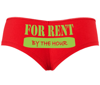 For Rent By The Hour - Red Boyshort