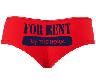 For Rent By The Hour - Red Boyshort