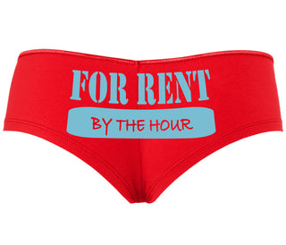 For Rent By The Hour - Red Boyshort