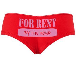 For Rent By The Hour - Red Boyshort