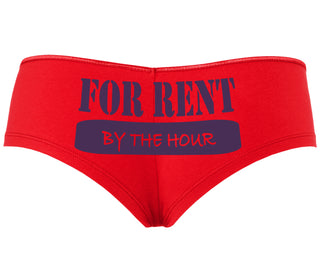 For Rent By The Hour - Red Boyshort