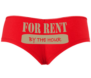 For Rent By The Hour - Red Boyshort