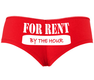 For Rent By The Hour - Red Boyshort