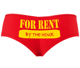For Rent By The Hour - Red Boyshort