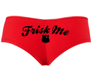 Frisk Me - Police Badge - Red Boyshort