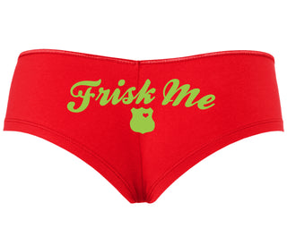 Frisk Me - Police Badge - Red Boyshort