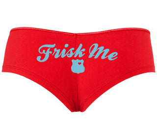 Frisk Me - Police Badge - Red Boyshort