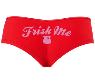 Frisk Me - Police Badge - Red Boyshort