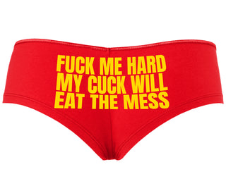 Fuck Me Hard Cuck Will Eat The Mess - Red Boyshort