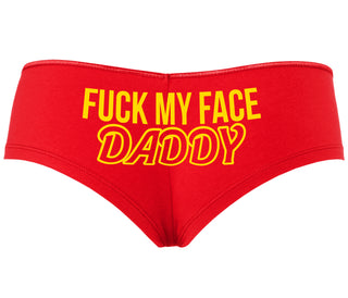 Fuck My Face Daddy - Red Boyshort