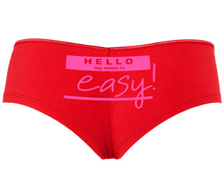 Hello My Name Is Easy - Red Boyshort