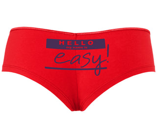 Hello My Name Is Easy - Red Boyshort