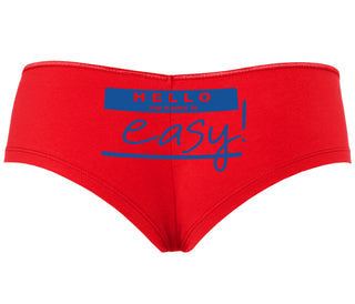Hello My Name Is Easy - Red Boyshort