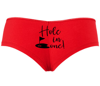 Hole In One - Suggestive Golf - Red Boyshort
