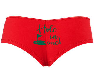 Hole In One - Suggestive Golf - Red Boyshort