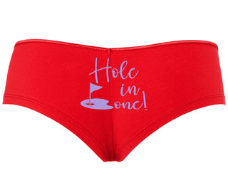 Hole In One - Suggestive Golf - Red Boyshort