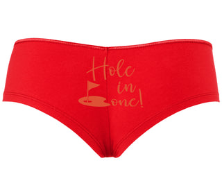 Hole In One - Suggestive Golf - Red Boyshort