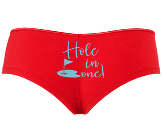 Hole In One - Suggestive Golf - Red Boyshort