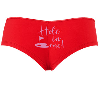 Hole In One - Suggestive Golf - Red Boyshort