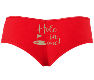 Hole In One - Suggestive Golf - Red Boyshort