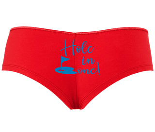 Hole In One - Suggestive Golf - Red Boyshort