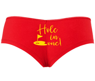 Hole In One - Suggestive Golf - Red Boyshort