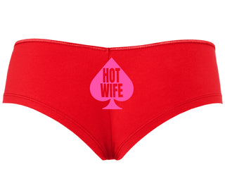 Hot Wife Spade Symbol - Red Boyshort