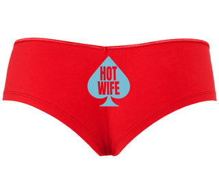 Hot Wife Spade Symbol - Red Boyshort