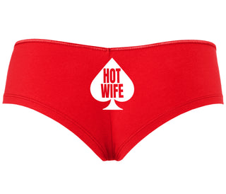 Hot Wife Spade Symbol - Red Boyshort