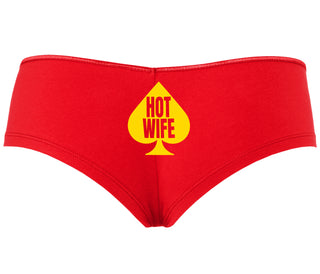 Hot Wife Spade Symbol - Red Boyshort