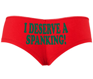 I Deserve A Spanking - Red Boyshort