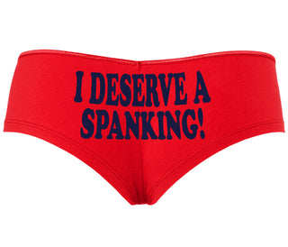 I Deserve A Spanking - Red Boyshort