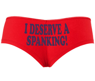 I Deserve A Spanking - Red Boyshort
