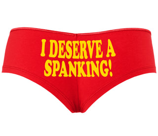 I Deserve A Spanking - Red Boyshort