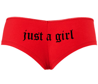 Just A Girl - Red Boyshort
