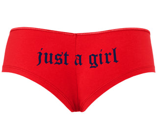 Just A Girl - Red Boyshort