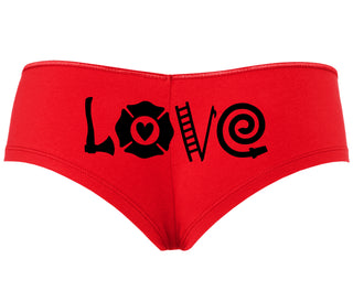 Love Fire Fighter - Red Boyshort