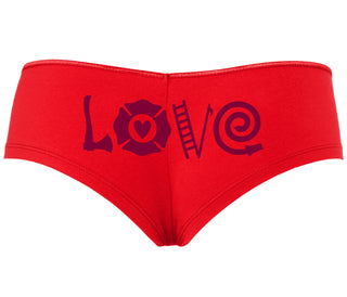 Love Fire Fighter - Red Boyshort