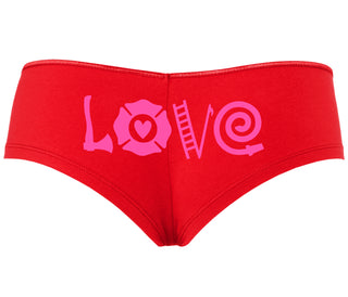 Love Fire Fighter - Red Boyshort