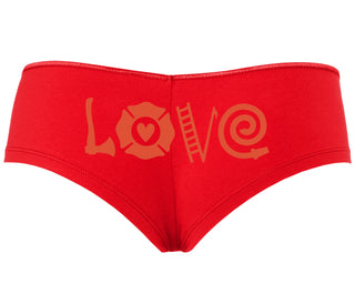 Love Fire Fighter - Red Boyshort