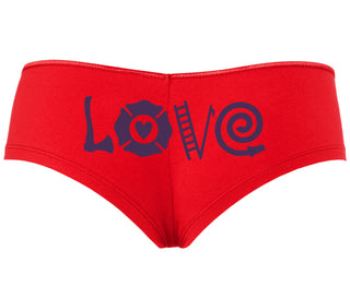 Love Fire Fighter - Red Boyshort