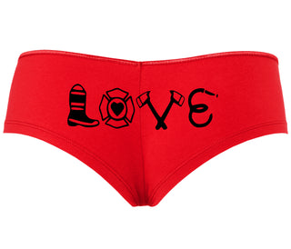 Love Fire Fighter - Red Boyshort