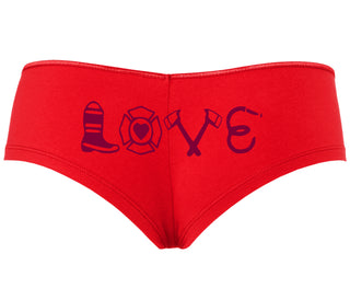 Love Fire Fighter - Red Boyshort