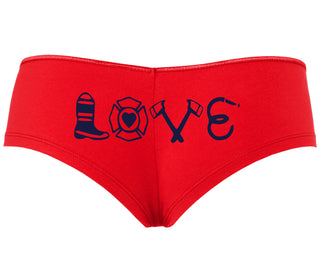 Love Fire Fighter - Red Boyshort