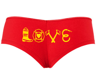 Love Fire Fighter - Red Boyshort