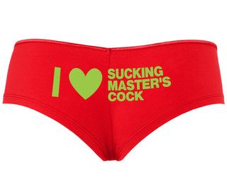 I Love Sucking Master's Cock - Red Boyshort
