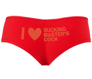 I Love Sucking Master's Cock - Red Boyshort