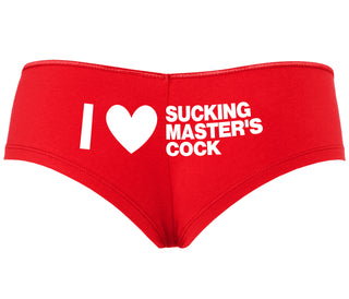 I Love Sucking Master's Cock - Red Boyshort