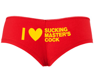 I Love Sucking Master's Cock - Red Boyshort