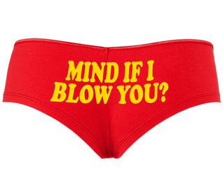 Mind If I Blow You - Red Boyshort